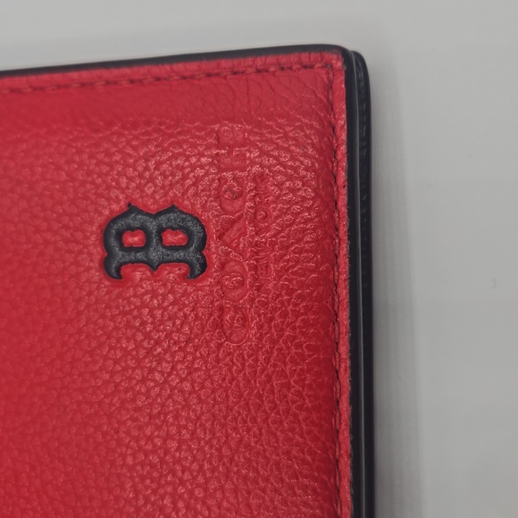 Coach x MLB Red and Blue Red SoX Leather Wallet - Picture 3 of 5